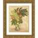 Shelby Judy 12x14 Gold Ornate Wood Framed with Double Matting Museum Art Print Titled - Anthurium and Orchid
