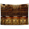 Vintage Bookshelf Tapestry Wall Hanging Retro Library Hippie Wall Tapestries For Bedroom Living Room College Dorm Decor 59.06 X 59.06 Inches Calming Tapestry Volleyball Tapestry Wall Rugs