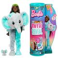Barbie Cutie Reveal Jungle Series Fashion Doll with Elephant Plush Costume Mini Pet & Accessories