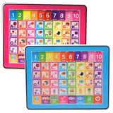 LNGOOR Learning Pad Kids Phone with 6 Toddler Learning Games Touch and Learn Toddler Tablet for Numbers ABC and Words Learning. Educational Learning Toys for Boys and Girls Blue