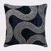 Euro Sham Pillow Cover Navy Blue European Sham Pillow Covers 26x26 inch (65x65 cm) Velvet Euro Pillowcases Abstract Modern European Pillow Covers - Crystal Gush