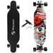PRO Skateboard Complete for Adults and Beginners - 41 Inch Longboard for Hybrid Freestyle Carving Cruising 8 Layer Alpine Hard Rock Maple ABEC-9 Precision Bearings Includes T-Tools
