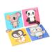 4 Piece Wooden Animal Puzzles Montessori Early Educational Jigsaw Board Learning Activities Animal Shaped Puzzles for 2 3+ Years Old Style D