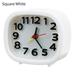 High Quality Battery Operated Quiet No Tick Alarm Clock Home Decor Bedside Clocks Number Clock SQUARE WHITE