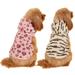 Baywell Sherpa Hoodies 2 Pack â€“ Soft Leopard Dog Clothing â€“ Warm Winter Clothes for Puppies Small Dogs S-2XL