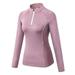 Dog Hoodie Women Women S Winter Fitness Running Yoga Suit Long Sleeve Elastic Tight Stand Collar Sports Sweatshirt Top Three Quarter Sleeve Sweatshirt Women Pink M