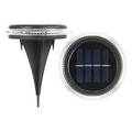 OAVQHLG3B 2Pack Solar Ground Lights LED Solar Lights Outdoor Solar Powered Garden Lights IP65 Waterproof In-Ground Disk Lights for Patio Pathway Garden Lawn Yard Driveway Deck Walkway