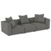 Blue/Brown/Gray Reclining Sectional - Birch Lane™ Del 117" Wide Modular Sectional Polyester/Upholstery | 27 H x 117 W x 41 D in | Wayfair