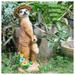 Garden Decorations Outdoor Clearance Stone Garden Decorations Animals Garden Decoration Fountain Pots Yellow Brown Ground Mongoose