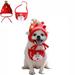 Christmas Dog Bandana Hat Bow tie Set - Classic Plaid Pet Scarf Dog Christmas Costume Decoration Accessories for Small Medium Large Dogs Cats Pets