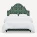 Marion Bed Upholstered/Linen in Blue/Green/Pink Rifle Paper Co. x Cloth & Company | 58 H x 74 W x 87 D in | Wayfair 184BEDRPCBREMRLCB