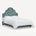 Marion Bed Upholstered/Linen in Blue/Green/Pink Rifle Paper Co. x Cloth & Company | 58 H x 62 W x 83 D in | Wayfair 182BEDRPCPNEMRLCB