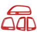Unique Bargains ABS Air Condition Outlet Vent Trim Accessories Kit for Dodge Challenger 2015-2019 Red
