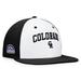 Men's Fanatics Branded White/Black Colorado Rockies Iconic Color Blocked Fitted Hat