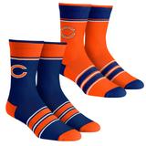 Unisex Rock Em Socks Chicago Bears Multi-Stripe 2-Pack Team Crew Sock Set