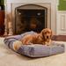 Tucker Murphy Pet™ Olivarez Classic Pillow Dog Bed Polyester/Nylon in Gray/White | 6 H x 48 W x 36 D in | Wayfair 1CBFD8DA274F41FD8A474C5D19410A44