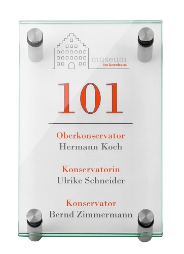 GALERIE Türschild, Format: 200x130 mm + 4 Halter i7320 Image