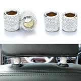 One Pair Universal Car Seat Headrest Colorful Crystal Collar Decor Diamond Bling