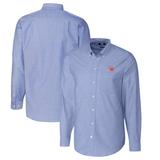 Men's Cutter & Buck Powder Blue Ole Miss Rebels Vault Stretch Oxford Long Sleeve Button-Down Shirt