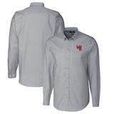 Men's Cutter & Buck Charcoal Western Kentucky Hilltoppers Vault Stretch Oxford Long Sleeve Button-Down Shirt