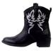 TAIAOJING Boots For Women Vintage Pattern Motorcycle Boots Mid-Tube Rider Boots Fashion Shoes