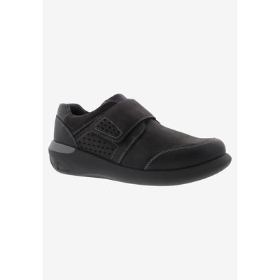 Men's Marshall Hook & Eye Casual Shoes by Drew in Black Nubuck Leather (Size 14 4W)