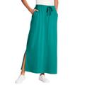 Plus Size Women's Sport Knit Side-Slit Skirt by Woman Within in Waterfall (Size 30/32)