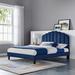 Daisy Performance Velvet Platform Bed by Modway Upholstered in Blue | 79 W x 82.5 D in | Wayfair MOD-7047-NAV