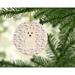 The Holiday Aisle® Merry Christmas Westie Hanging Figurine Ornament Ceramic/Porcelain in Brown/Pink | 2.8 H x 2.8 W x 0.15 D in | Wayfair