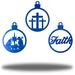 The Holiday Aisle® Faith Ornament Bundle Winter Hanging Art Christmas DÃ©cor 3 Piece Metal in Blue | 3.5 H x 3.5 W x 0.01 D in | Wayfair