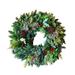 The Holiday Aisle® Fresh Holly Berry 26" Pinecones Wreath in Green/Red | 4 H x 25 W x 25 D in | Wayfair 01791A34C31D42019BF5586C3FD4CB28