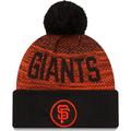 Men's New Era Black San Francisco Giants Authentic Collection Sport Cuffed Knit Hat with Pom