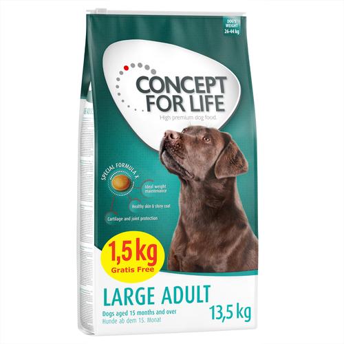 12 + 1,5 kg Large Adult Concept for Life Hundefutter trocken