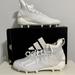 Adidas Shoes | Adidas Adizero Primeknit Sk “White Clear Grey” Men’s Size 9 Football Cleats | Color: Gray/White | Size: 9