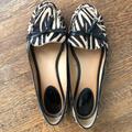 Kate Spade Shoes | Kate Spade Animal Print Leather And Calf Hair Moccasins | Color: Black/Tan | Size: 10