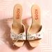Michael Kors Shoes | Michael Kors Wooden Platform Mules White Leather Heels | Color: White | Size: 8.5