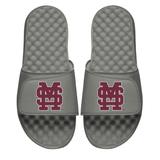 Youth ISlide Gray Mississippi State Bulldogs Interlocked Logo Slide Sandals