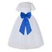 Ekidsbridal White Floral Lace Vintage Flower Girl Dresses Beauty Pageant Wedding Tulle Gown LG2T 6