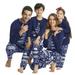 GRNSHTS Matching Family Christmas Pajamas Set Printed Long Sleeve Tops Pants Sleepwear Adults Kids 2-Piece Set (Navy Blue Kid 3T)