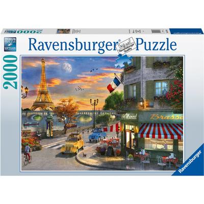 Puzzle RAVENSBURGER "Romantische Abendstunde in Paris" Puzzles bunt Kinder Made in Germany, FSC - schützt Wald weltweit