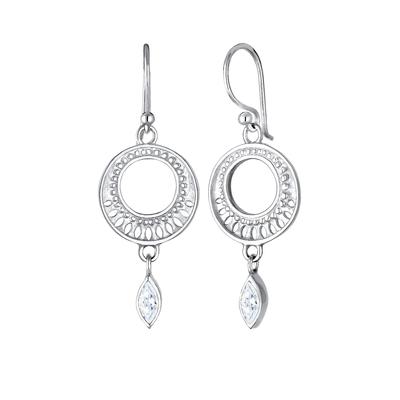 Elli PREMIUM - Ornament Zirkonia Marquise 925 Sterling Silber Ohrringe 1 ct Damen