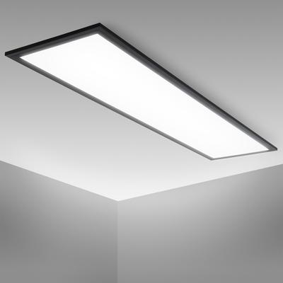 B.K.LICHT LED Deckenleuchte "BK_DP1497 LED Panel Deckenlampe, 1 Meter, 4.000K Neutralweißes Licht", schwarz (schwarz matt), B:25,00cm H:6,50cm L:100,00cm, Lampen, 22 Watt, 2.200Lm, Schwarz, 100x25x6,5 cm, LED Panels Image