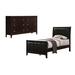 CDecor Home Furnishings Teste Cappuccino 2-Piece Bedroom Set w/ Dresser Upholstered, Leather in Black/Brown | 50.5 H x 42.25 W x 80 D in | Wayfair