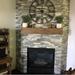 Millwood Pines Shiela Fireplace Shelf Mantel in Brown/Green | 7 H x 48 W x 6.25 D in | Wayfair 7EC8FC69FBA047A29040088F1BDF4113