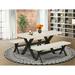 Three Posts™ Gengler 4 - Person Dining Set Wood in White/Black | Wayfair 3DEE2E114D374F0D94876C4F237D6CF0