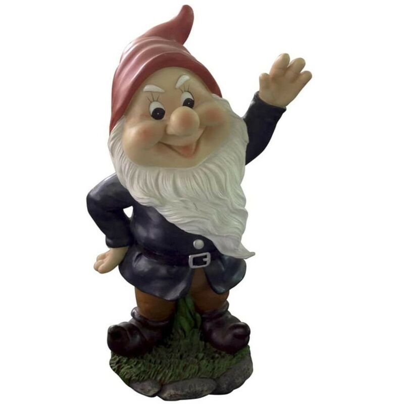 Gartenfigur Zwerg mit rotem Hut 16×13,5x28H