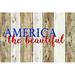 August Grove® America the Beautiful Brown - Wrapped Canvas Textual Art Canvas in White | 24 H x 36 W x 1.25 D in | Wayfair