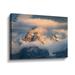 Millwood Pines Grand Teton Clouds Colour - Wrapped Canvas Photograph Metal in Blue/Brown | 32 H x 48 W x 2 D in | Wayfair
