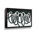 Wrought Studio™ Loops III Dark - Picture Frame Graphic Art on Canvas in Black/White | 8 H x 12 W x 2 D in | Wayfair