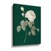 House of Hampton® White Roses on Green II - Picture Frame Graphic Art on Canvas in Green/Pink | 18 H x 14 W x 2 D in | Wayfair